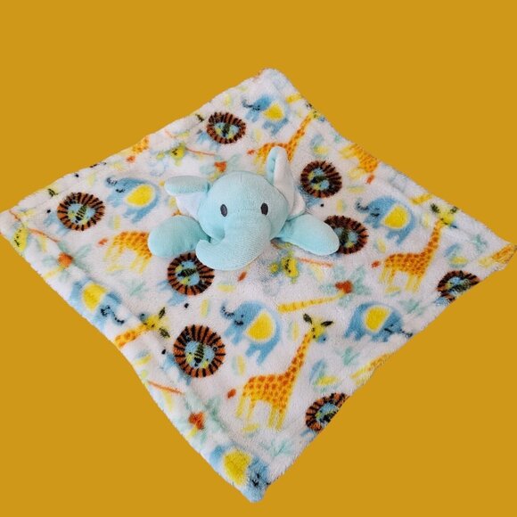 Le‎ Bebe Elephant Lovey Security Fleece Animal Print Blanket Plush 2021 Plush - Picture 1 of 6